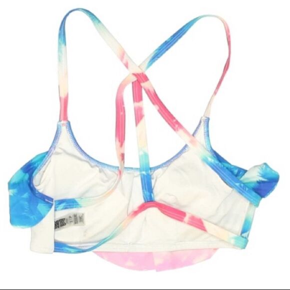 Pink Victoria’s Secret Palm Tree Tri Swimsuit Top - Picture 2 of 3